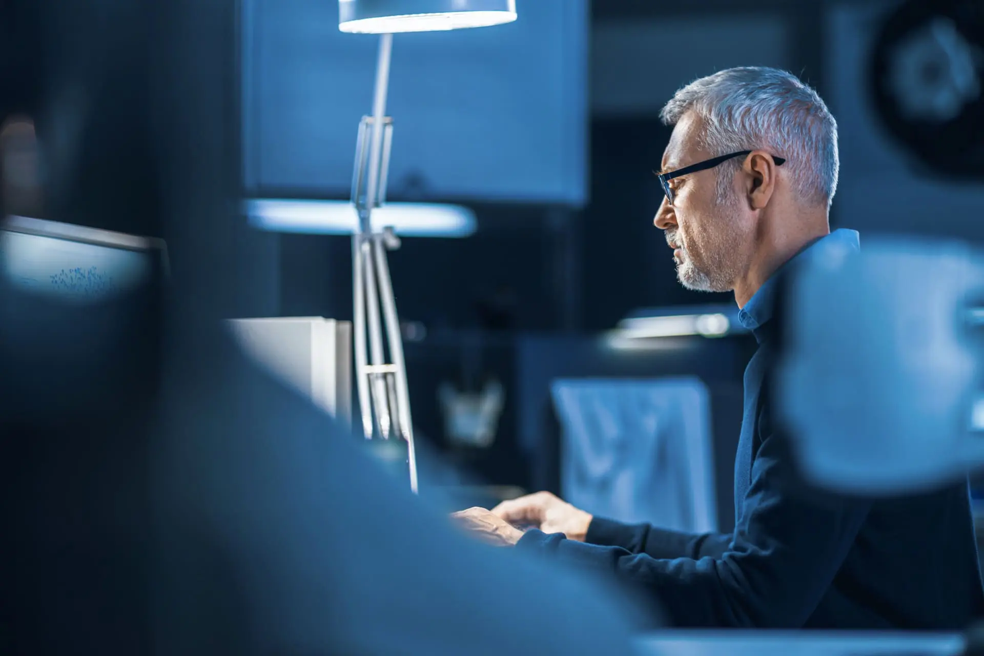 Engineer at workstation