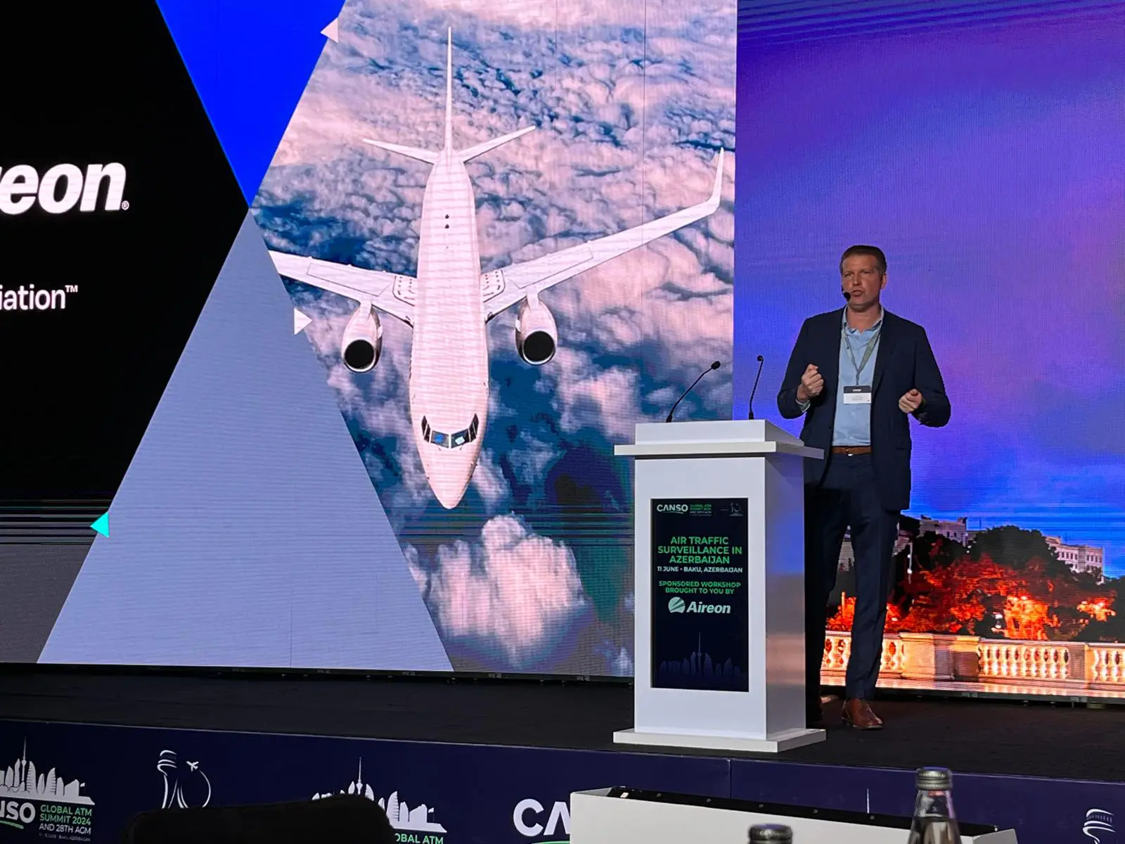 Peter Cabooer, VP of Customer Affairs at Aireon, leads a workshop at the 28th CANSO AGM.